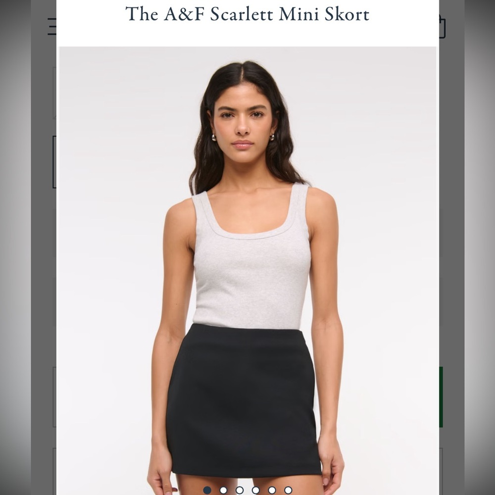 Abercrombie & Fitch Black Scarlett mini skort